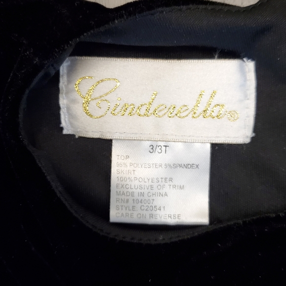 Cinderella Velvet Embroidered Girls Dress - Picture 7 of 8